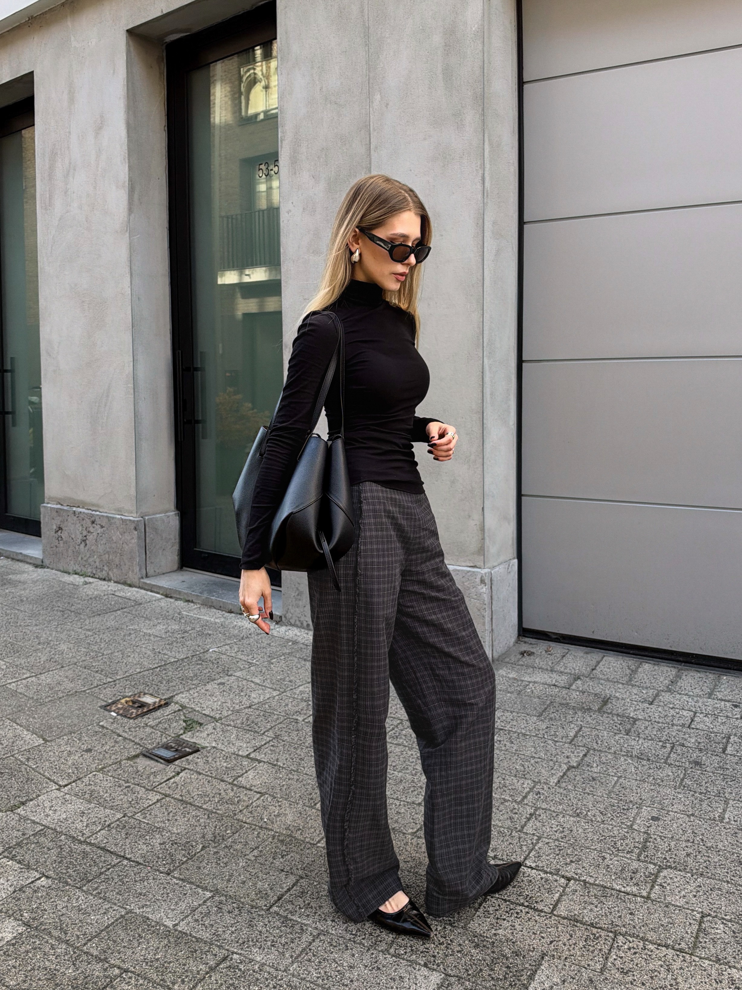 checked pants and turtleneck for fall⁣ ⁣ ⁣ ⁣ ⁣ ⁣ by @cvseev