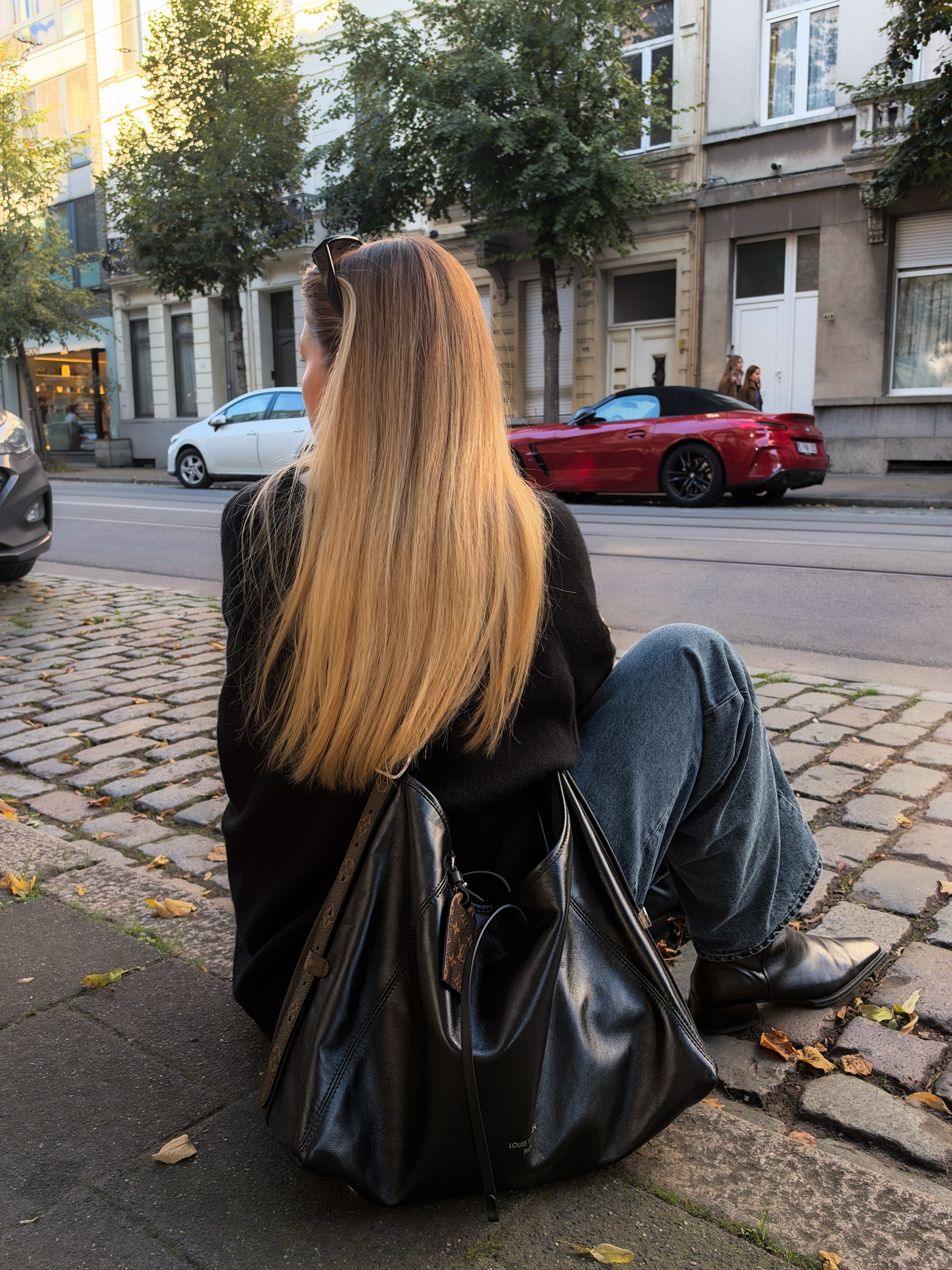 black cardigan and blue jeans, my 90s uniform⁣ ⁣ ⁣ ⁣ ⁣ ⁣